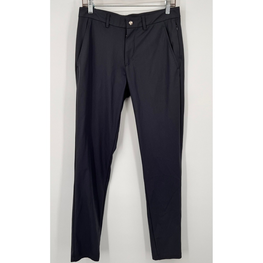 Reebok Mens Performance Golf Pants Dark Gray Charcoal 30x32 Tapered Fit